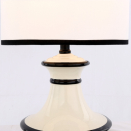 Jayden Black and White Ceramic Table Lamp - thumbnail 4