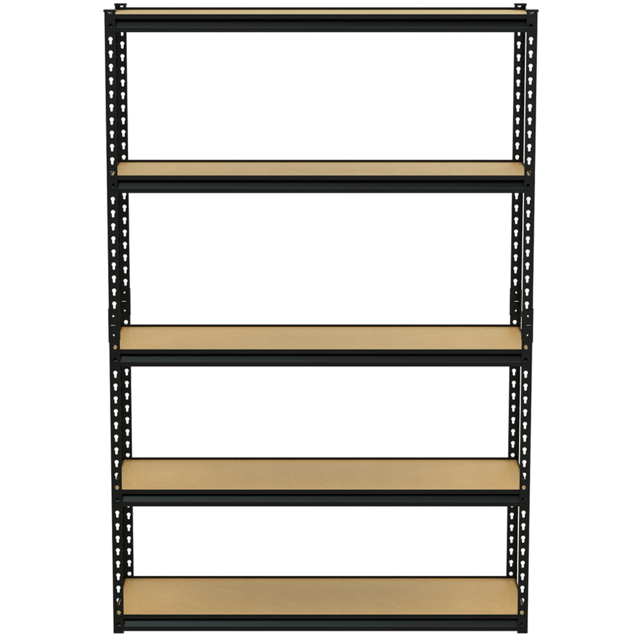 Homebase Handy 5 Shelf Black Shelving Unit - image 1