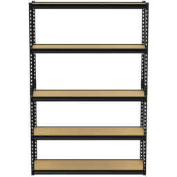Homebase Handy 5 Shelf Black Shelving Unit - thumbnail 1