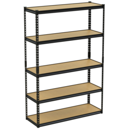 Homebase Handy 5 Shelf Black Shelving Unit - thumbnail 3