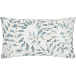 Evans Lichfield Canina Off White Floral Polyester Outdoor Cushion 30 x 50cm - thumbnail 4