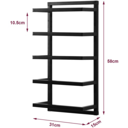 House of Home Black Wall Mounted Towel Holder - thumbnail 3