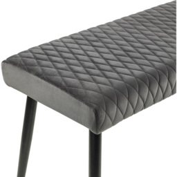 Julian Bowen Luxe 2 Seater Grey Low Dining Bench - thumbnail 4
