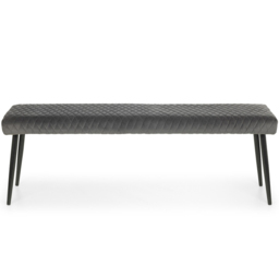 Julian Bowen Luxe 2 Seater Grey Low Dining Bench - thumbnail 3