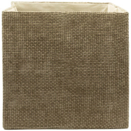 Homebase Patterned Taupe Cube Storage Insert 4 Pack - thumbnail 3