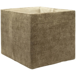 Homebase Patterned Taupe Cube Storage Insert 4 Pack - thumbnail 4