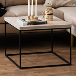 Florence Barossa Travertine Rough Paper Top Square Coffee Table - thumbnail 1