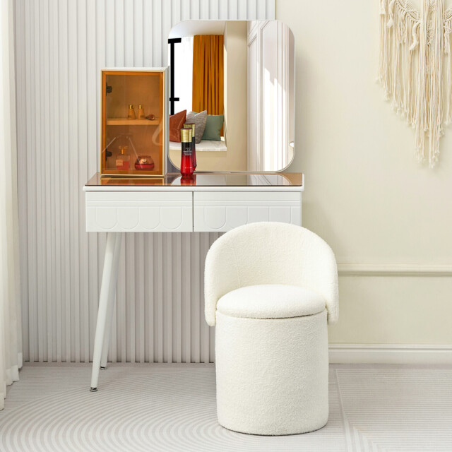 Rosie 3 in 1 Storage Stool - White - image 1