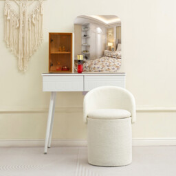 Rosie 3 in 1 Storage Stool - White - thumbnail 4