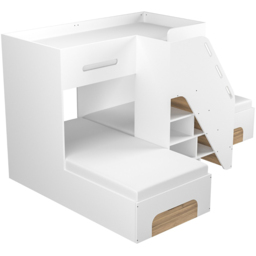 Flair Mason White and Oak Staircase Triple Sleeper with Storage - thumbnail 4