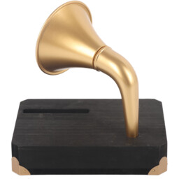 Wooden Amplifier Phone Stand Gold - thumbnail 3