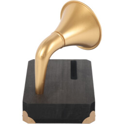 Wooden Amplifier Phone Stand Gold - thumbnail 2