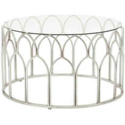 Premier Housewares Merlin Silver Leaf Coffee Table - thumbnail 2