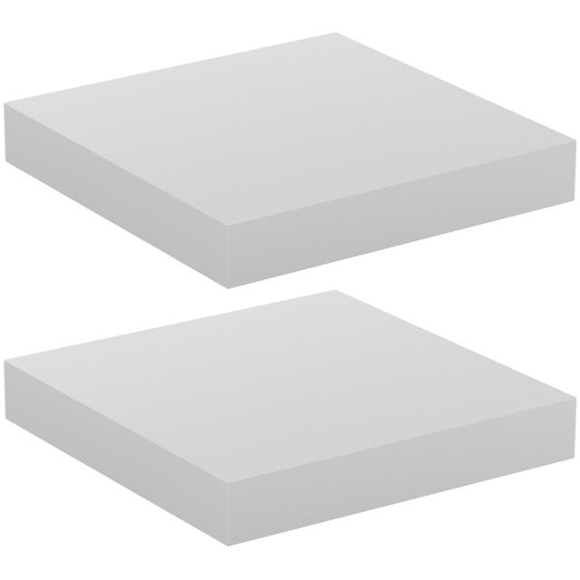 Homebase 25cm Matt White Floating Shelf 2 Pack - image 1