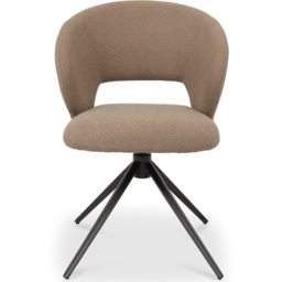 Bentley Designs Stella Mocha Beige Boucle Swivel Chair - thumbnail 3