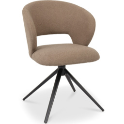 Bentley Designs Stella Mocha Beige Boucle Swivel Chair - thumbnail 2