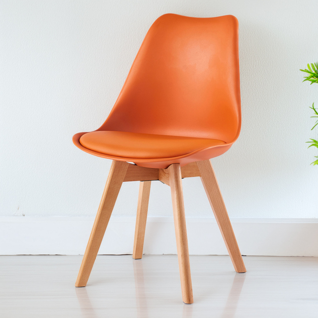 Eva Orange Padded Seat Dining Chair Set of 4 - image 1