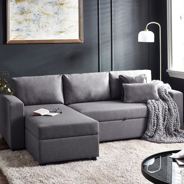 Julian Bowen Angel Double Sleeper Light Grey Sofa Bed - image 1