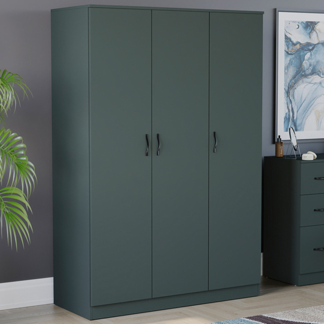 Vida Designs Riano 3 Door Green Wardrobe - image 1