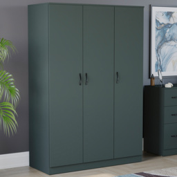 Vida Designs Riano 3 Door Green Wardrobe - thumbnail 1