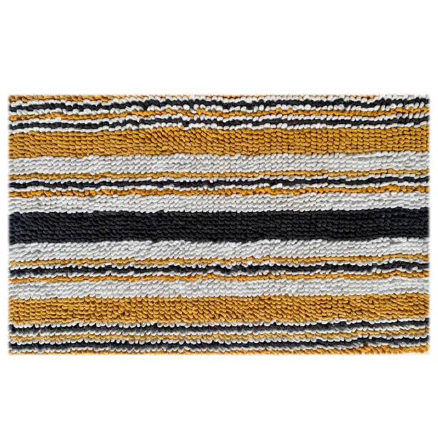 Candy Ochre Stripe Bath Mat 50 x 80cm