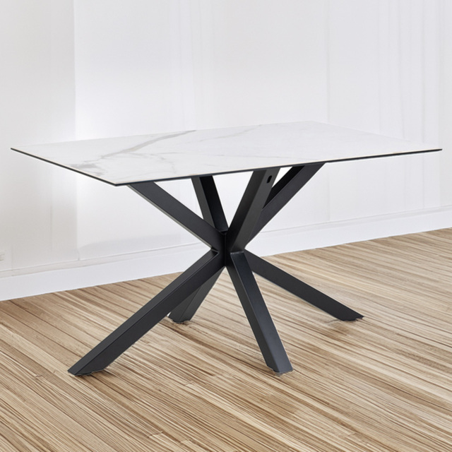 Furniture To Go Heaven White 4 Seater Ceramic Top Dining Table - image 1