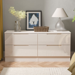 Crowndale Milan Kashmir Gloss 4 Drawer Bed Box Ready Assembled