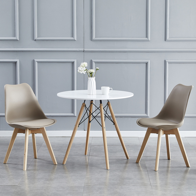 Eva Brown Padded Seat Dining Chair Set of 2 - image 1