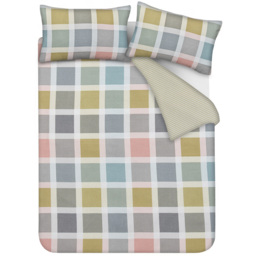 Smart Living Single Crosshatch Check Duvet Set - thumbnail 3