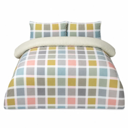Smart Living Single Crosshatch Check Duvet Set - thumbnail 2