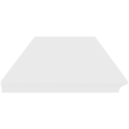 Homebase 90cm Bevelled White Shelf - thumbnail 4