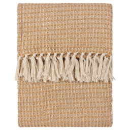Yard Lorne Honey Waffle Fringed Throw 150 x 200cm