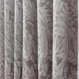 Alan Symonds Chenille Jacquard Lined Pencil Pleat Taped Top Curtains Silver 117 x 183cm - thumbnail 3