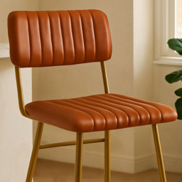 Premier Housewares Buffalo Gold and Tan Leather Bar Chair - thumbnail 2