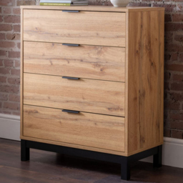 Julian Bowen Bali 4 Drawer Oak Chest of Drawers - thumbnail 1