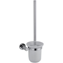 Nes Home Round Wall Mounted Chrome Toilet Brush Holder