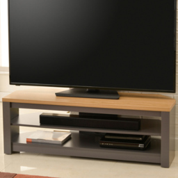 TTAP Memphis 2 Shelf Grey TV Unit
