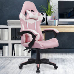 Neo Pink PU Leather Swivel Office Chair