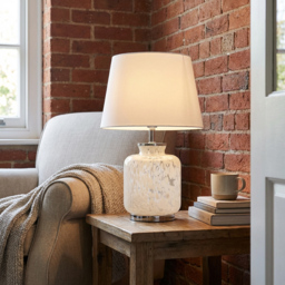 Arianna White and Grey Table Lamp - thumbnail 2