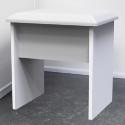 Crowndale Las Vegas White Matt Vanity Dressing Table Stool