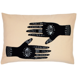 furn. Ashram Hands Blush Embroidered Cushion