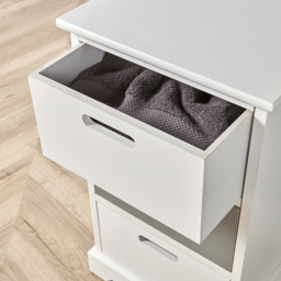 Home Source Ullswater White and Grey 3 Drawer Chest of Drawers - thumbnail 3