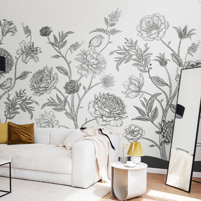 Origin Murals Jacobean Rose Trail Multi Wall Mural - image 1