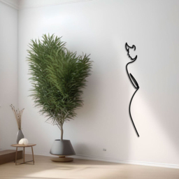 Decortie Abstract Female Form Minimalist Metal Line Art Wall Decor - thumbnail 3