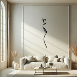 Decortie Abstract Female Form Minimalist Metal Line Art Wall Decor - thumbnail 2