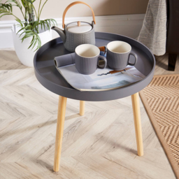 Home Source Marlow Grey Side Table - thumbnail 4