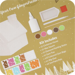 All I Want For Christmas Brown Diamond Your Own Gingerbread House Kit - thumbnail 4