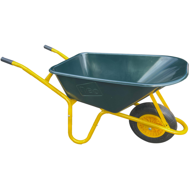 Neo 110L Green Plastic Heavy Duty Wheelbarrow - image 1