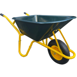 Neo 110L Green Plastic Heavy Duty Wheelbarrow - thumbnail 3