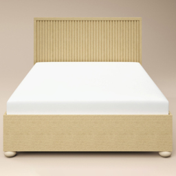 Solace+Co Theo King Size Light Wood Ribbed Lift-Up Ottoman Bed - thumbnail 3